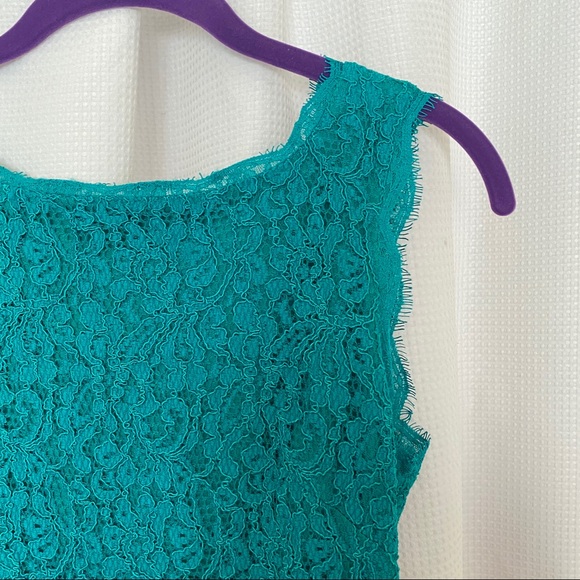 Adrianna Papell Green Lace Cocktail Dress - Picture 3 of 8